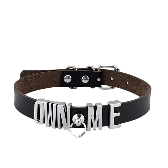 Collar BDSM Gift Pu Leather Custom Choker Necklace Punk DIY Chocker Party N7