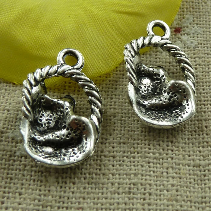 Free Ship 84 pcs tibetan silver cat charms 22X14mm L-3737