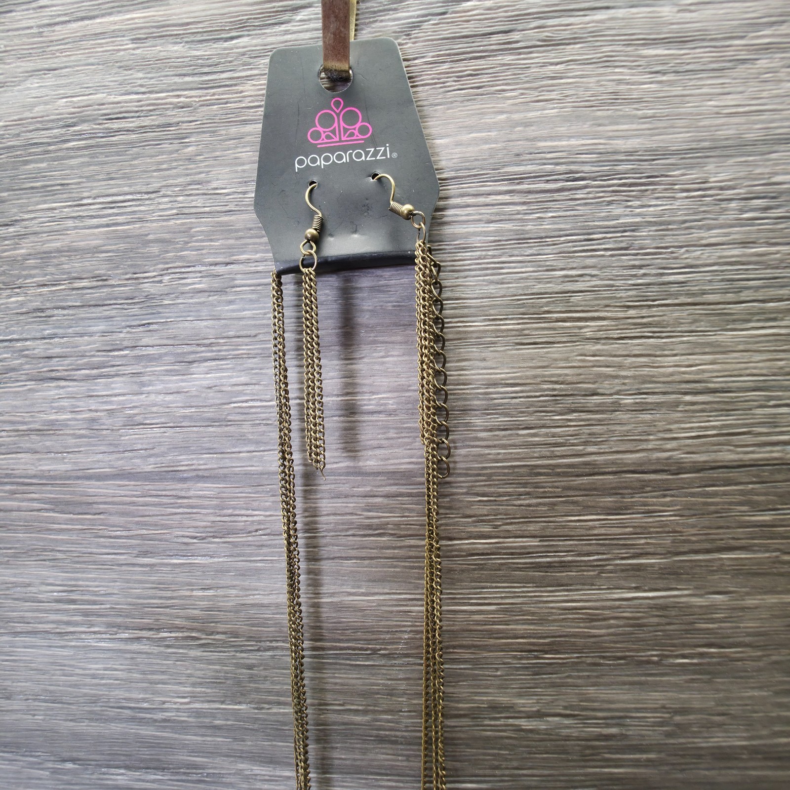 Paparazzi Seasonal Charm Brass Necklace Earrings Set Dangle Boho Layered Jewelry