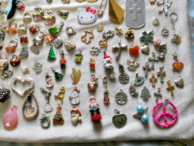 OVER 350 pcs Pendants / charms jewelry making lot see all pcs sets themes shine
