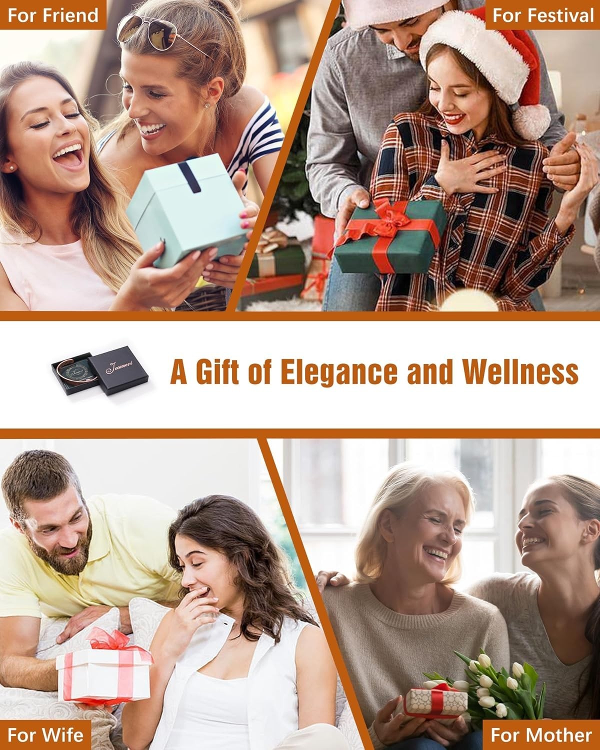 Stylish 99.99% Pure Copper Magnetic Bracelets for Wellness – Gift Box Included