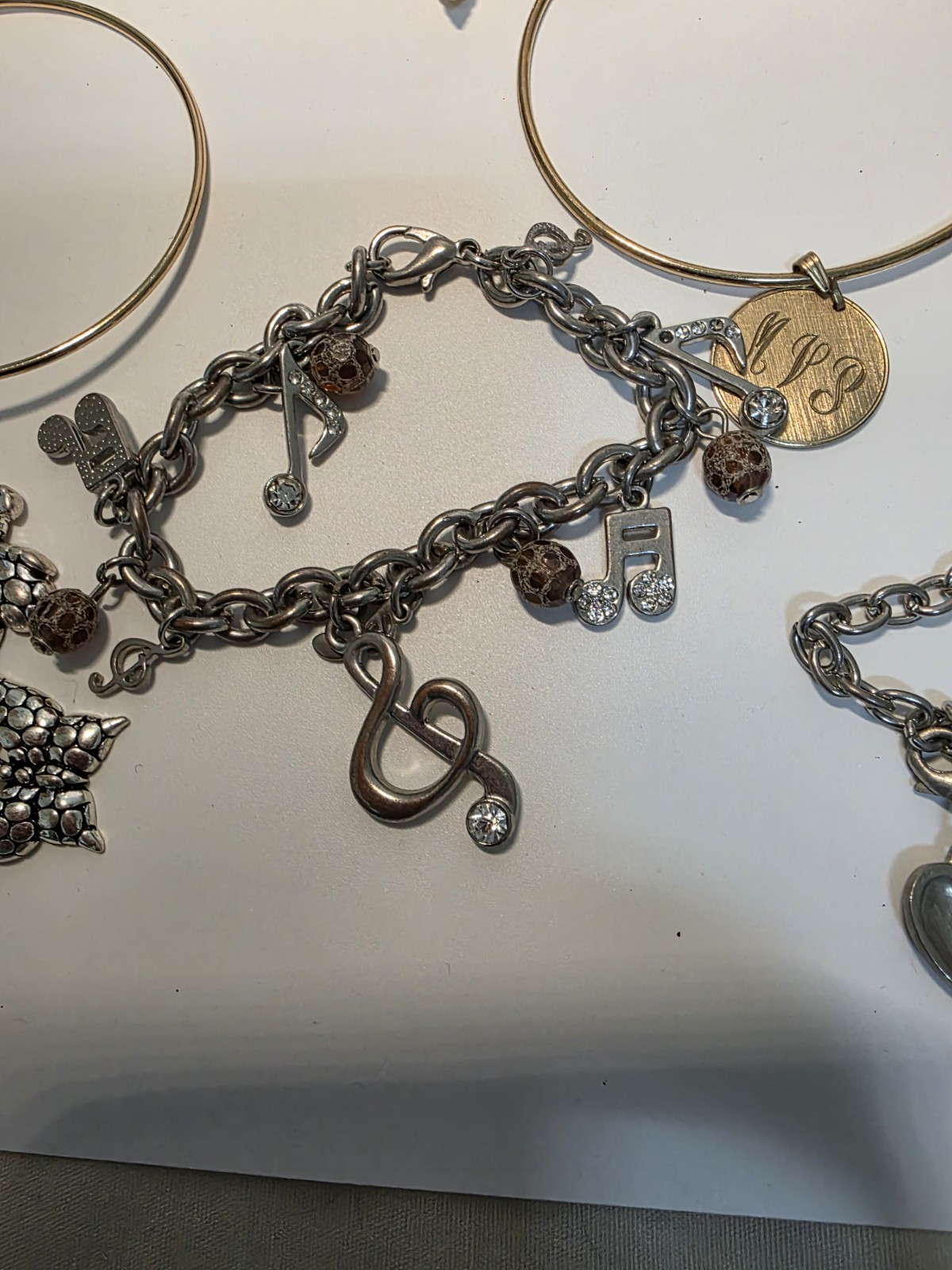 Bracelet Lot Costume Fashion Charm Bracelets Vintage To Now Mixed Materials