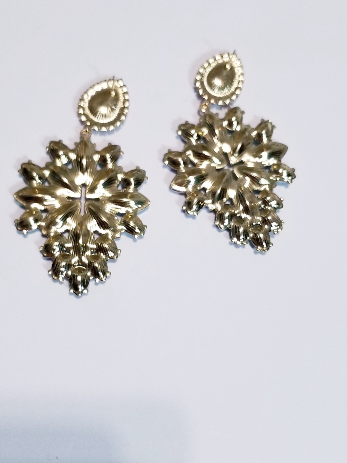 Aqua Crystal Bridesmaid Rhinestone Chandelier Drop Earrings 3.6 inch Jewelry