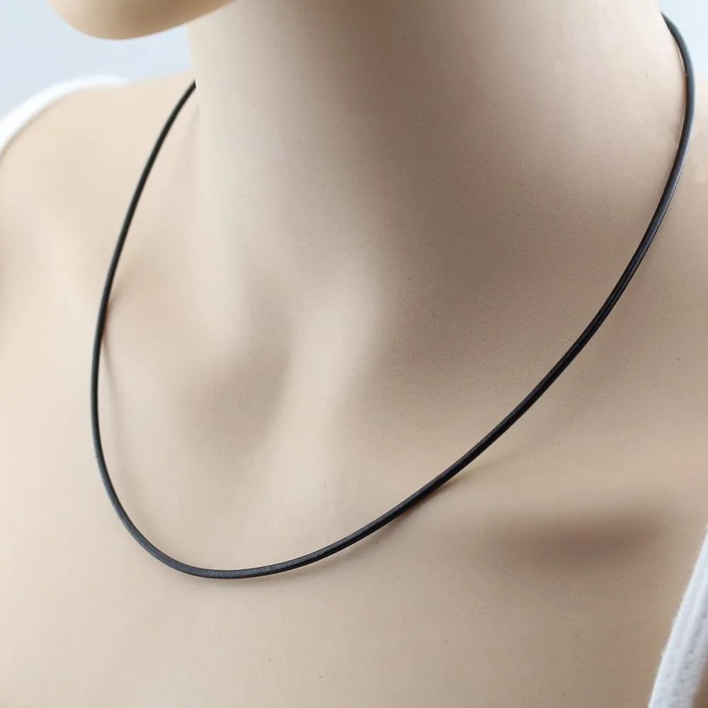 1/1.5/2/3mm Waterproof Braided Leather Chain Cord Rope Necklace w/ Steel Clasp .