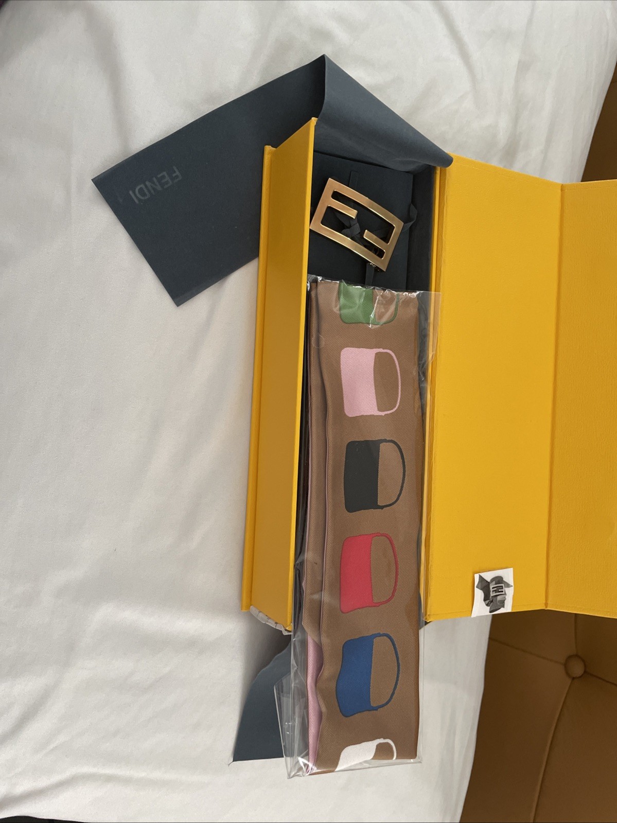 FENDI BRACELET/SHOPPER/SILK+METALFOB3W NWB