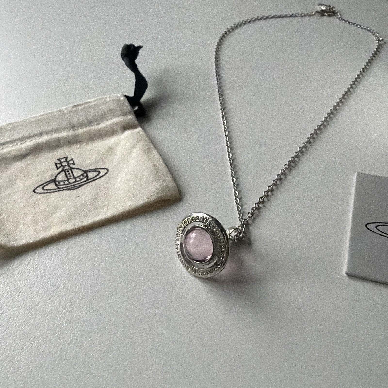 VW Orb Pendant Necklace – Pink