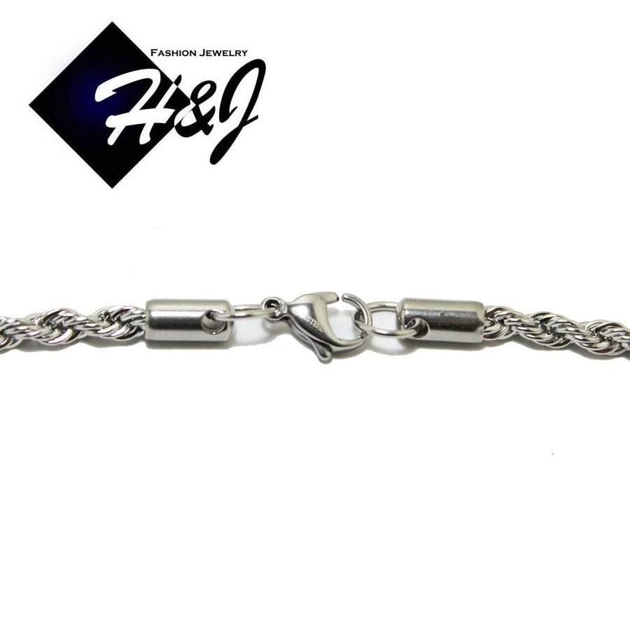 18″20″24″30″Stainless Steel 2.5/3.5mm Silver Rope Chain Plain Cross Pendant*P29