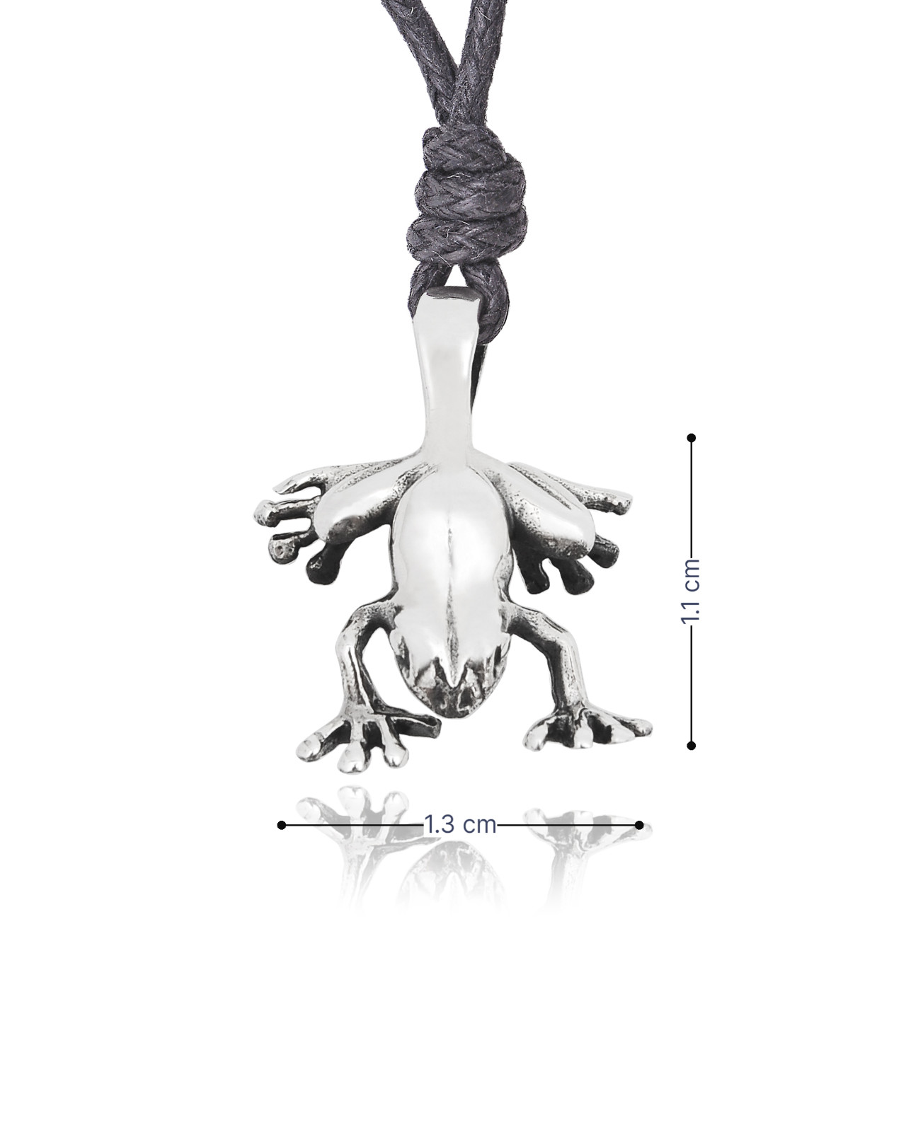 Frog 92.5 Sterling Silver Charm Necklace Pendant Jewelry