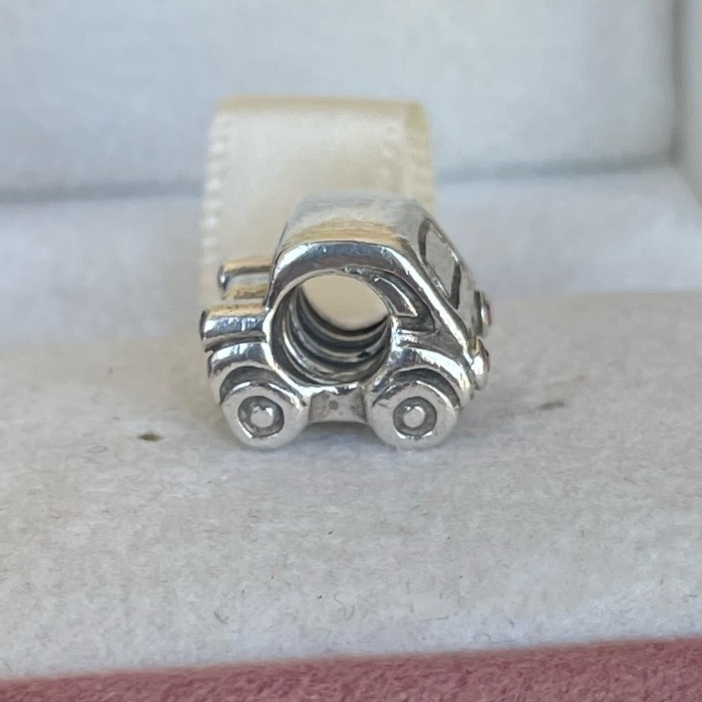 Pandora Car Whit Clear CZ and Pink CZ Charm