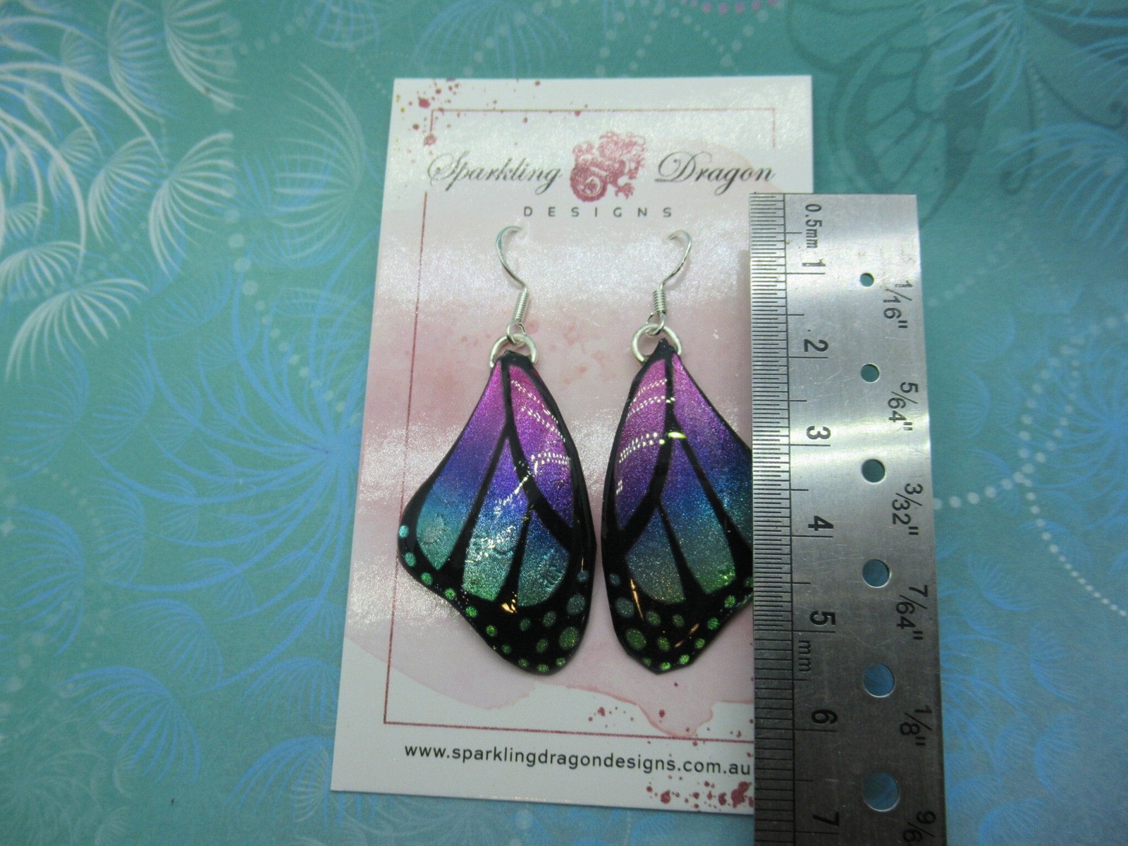 Butterfly Earrings Blue, Purple, Pink – Fairy Jewellery Fun Gift for Fairy Wing