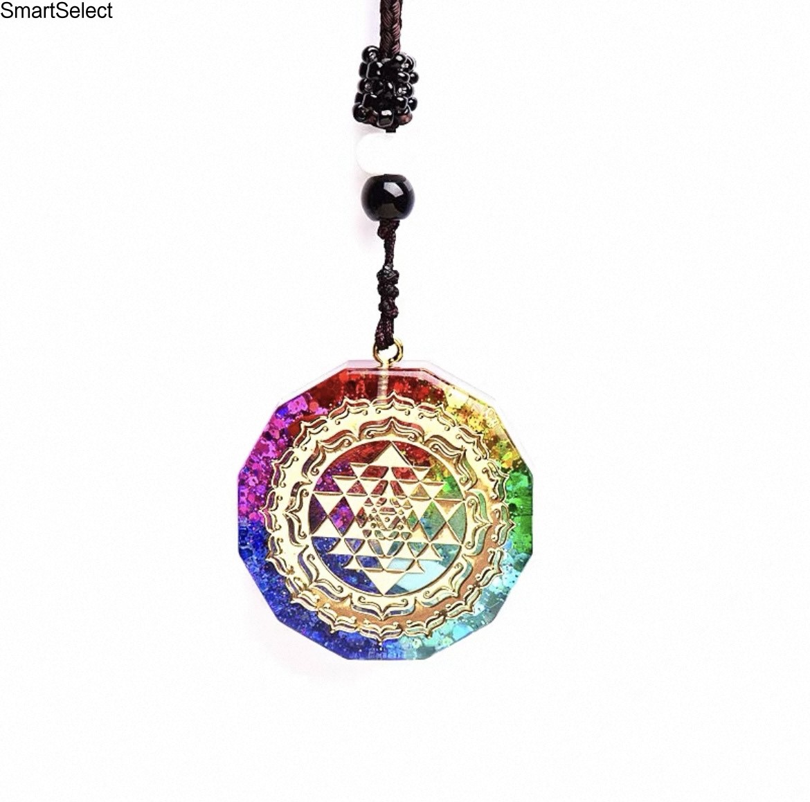 Natural Crystal Orgonite Pendant 7 Chakra Healing Talisman Necklace Women Men