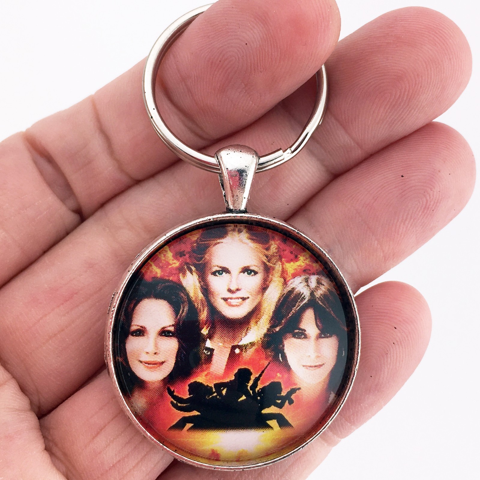 Charlie’s Angels TV Show Cheryl Ladd Jaclyn Kate Keychain or Necklace + Jewelry
