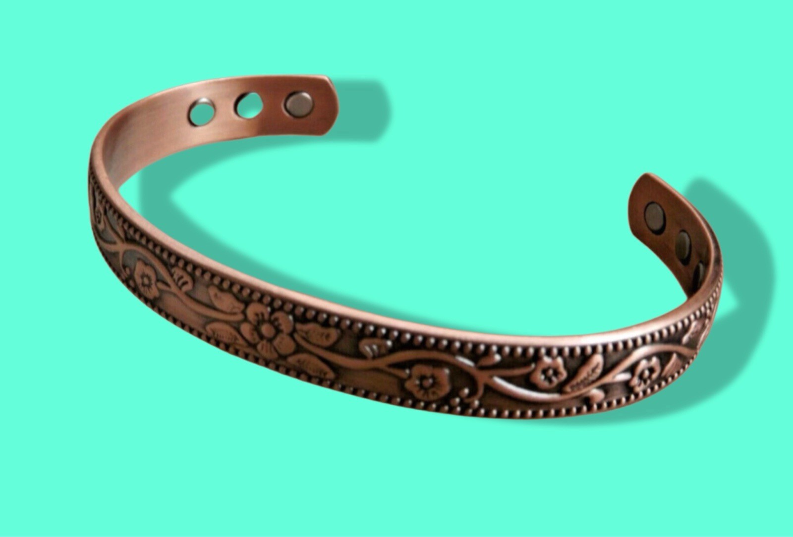 Copper Magnetic Therapy Bracelet High Power Pain Arthritis Magnets 99.9% Copper