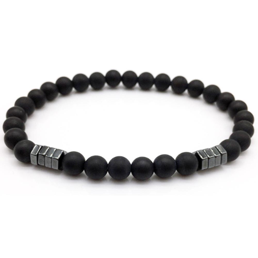 Geometric Beaded Men Bracelets Simple Fashion 6mm Stone Bangles Jewelry Bracelet