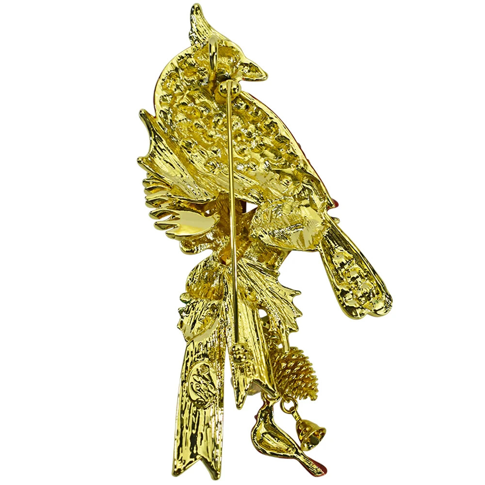 Kirks Folly Cardinal Memories Large Pin Pendant goldtone