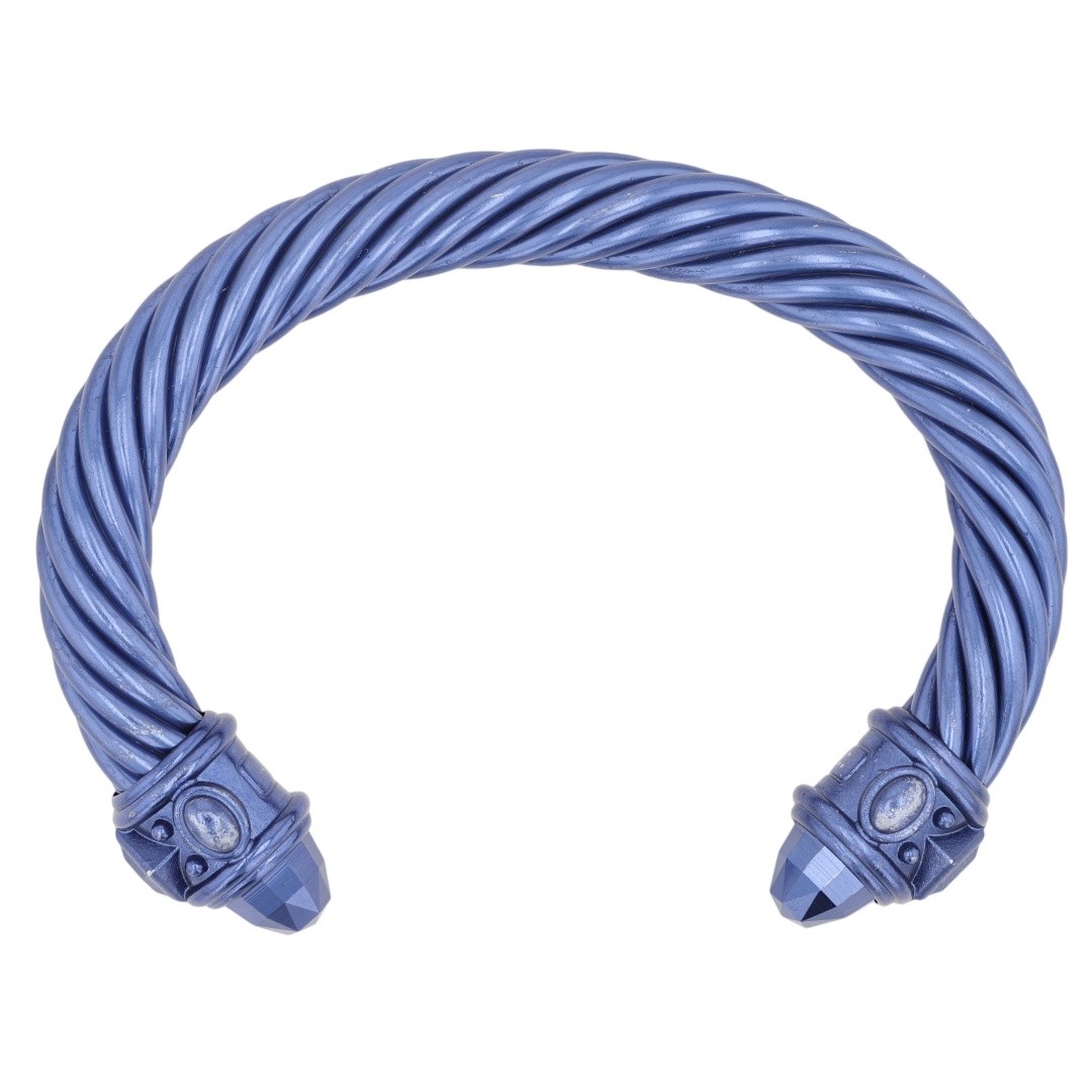 David Yurman Renaisance Navy Blue Cuff 7.25″ Bracelet Aluminum 34.46 Grams