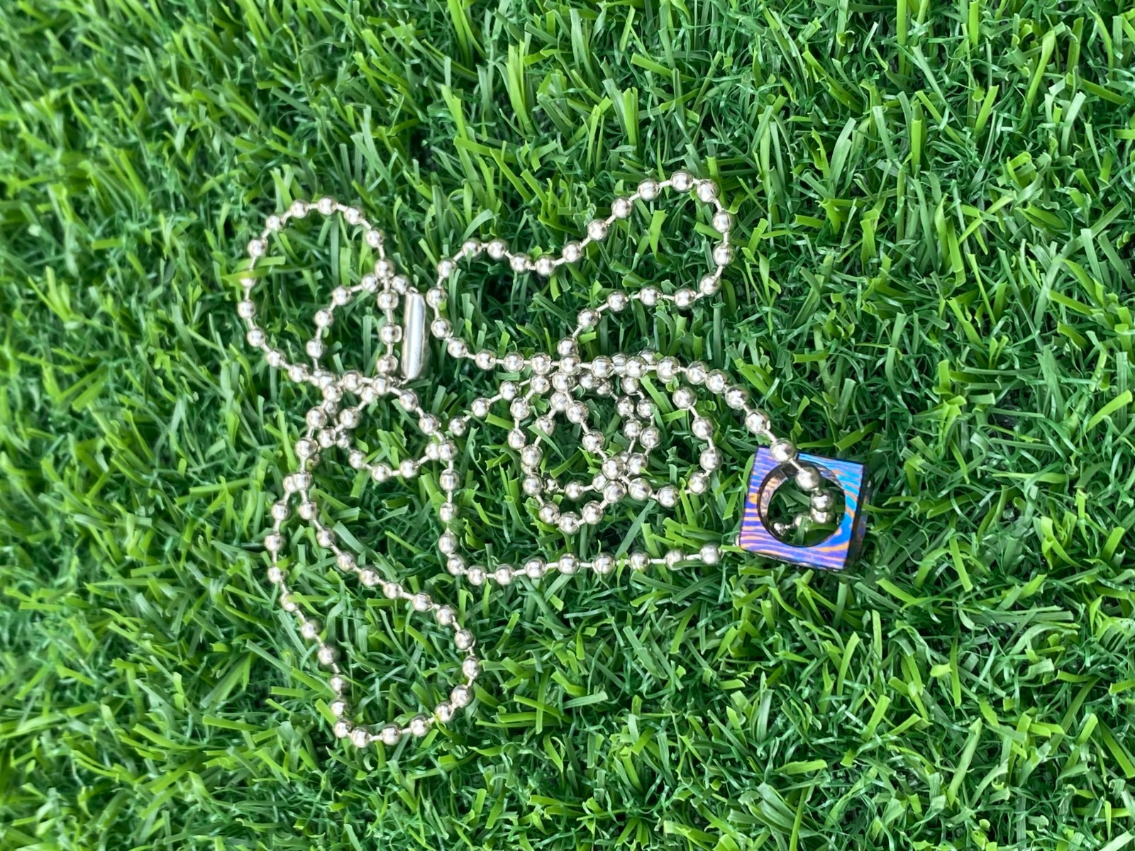 Timascus CNC MILL Cube Pendant Necklace Modern Minimalist Statement…