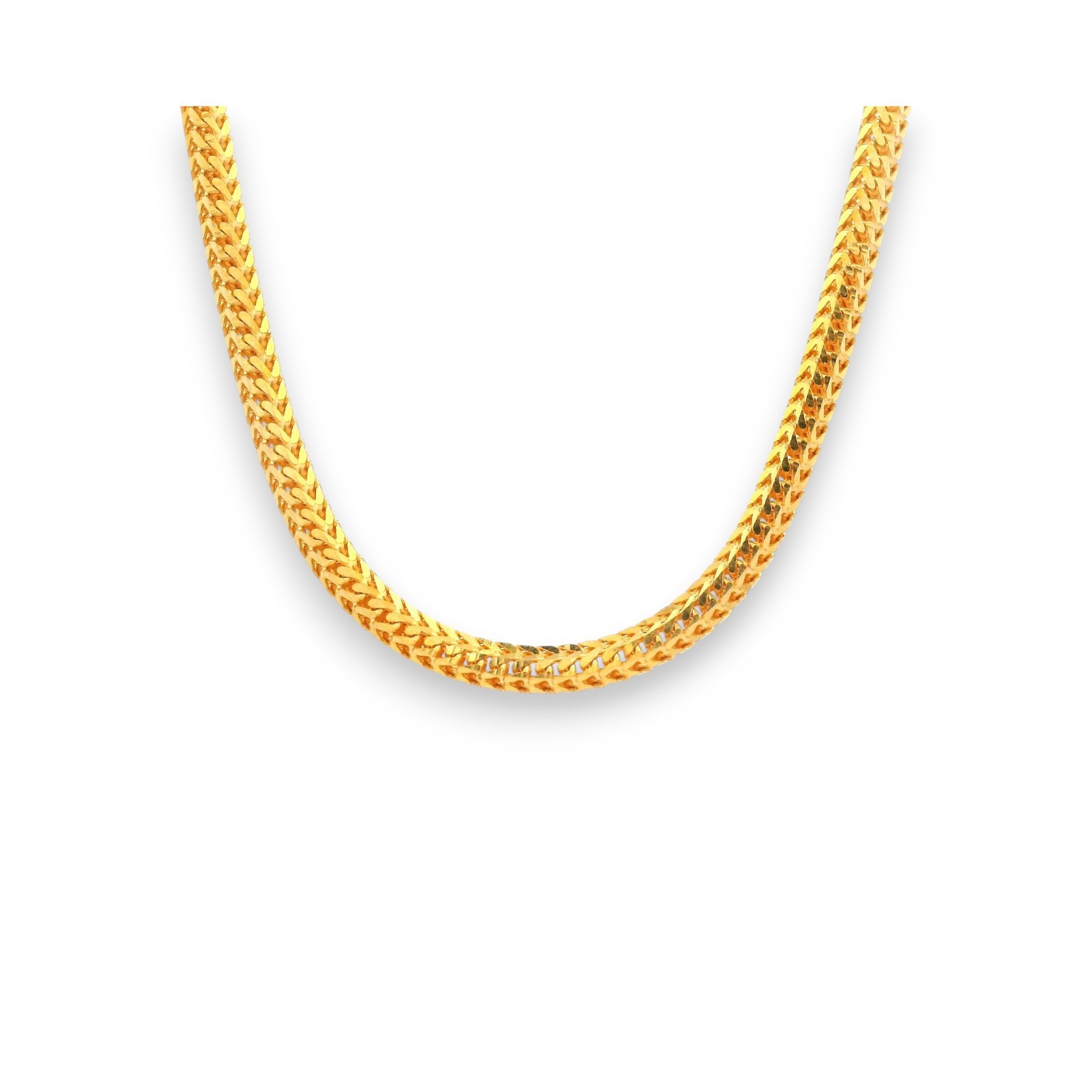 22K Yellow Gold Franco Chain Necklace 10g High Polish Unisex Regal Jewels