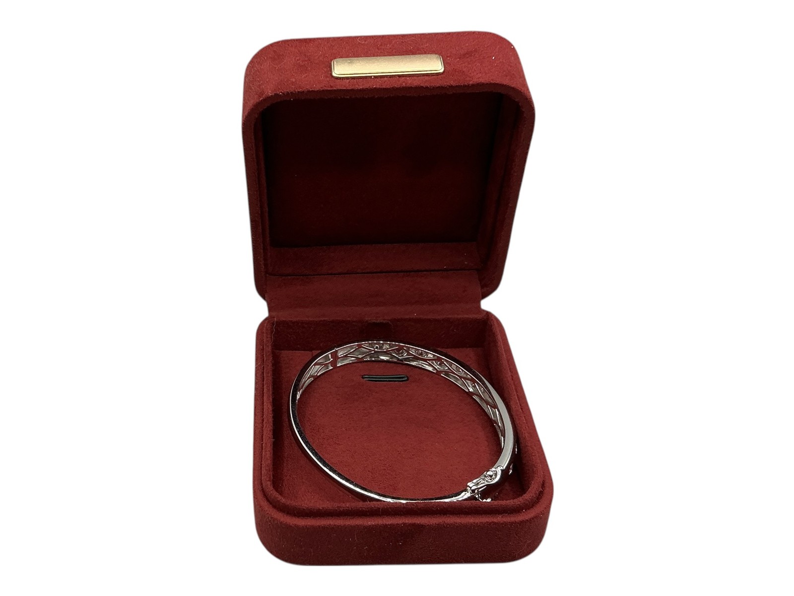 Diamonique X Jennifer Miller Sterling S Alternating Rounds Bangle Bracelet Small