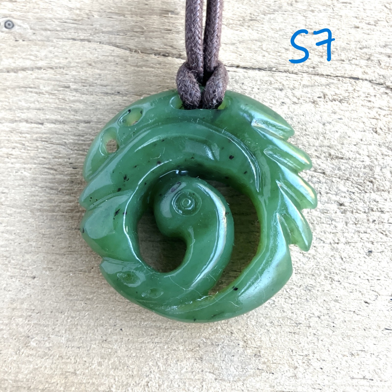 High Quality Real Jade Tomb Raider Lara Croft Necklace, Hand Carved, Shadow (S)
