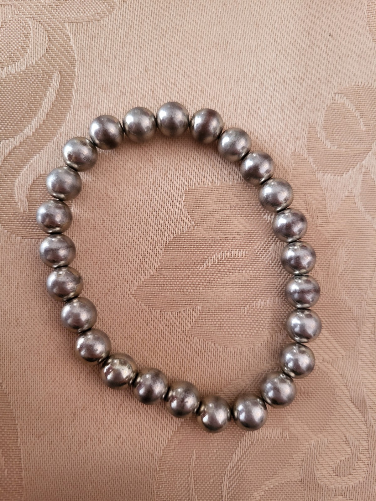 Faux Grey Pearl Choker with Stretchy Gray Pearl Bracelet for Women