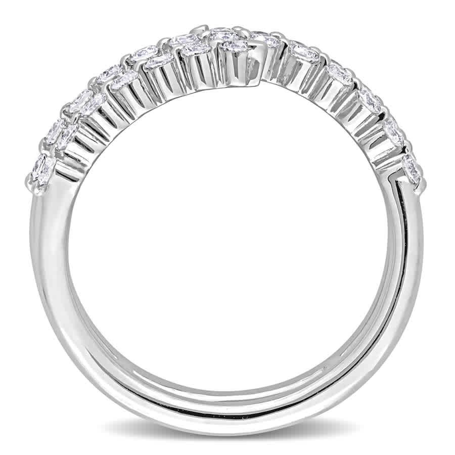 AMOUR 1/2 CT TW Diamond Swirl Ring in Platinum