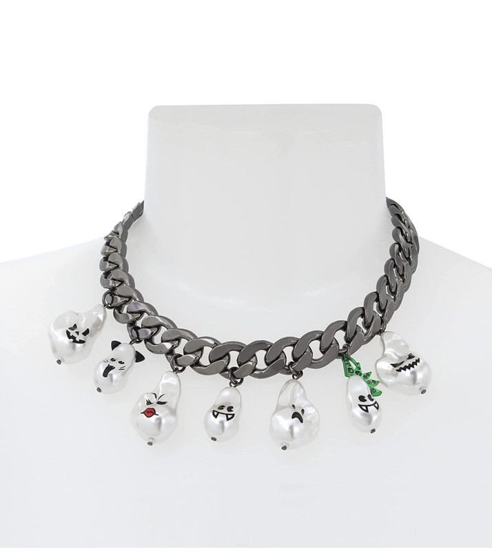 Betsey Johnson Ghost Halloween Necklace Fast Shipping NEW