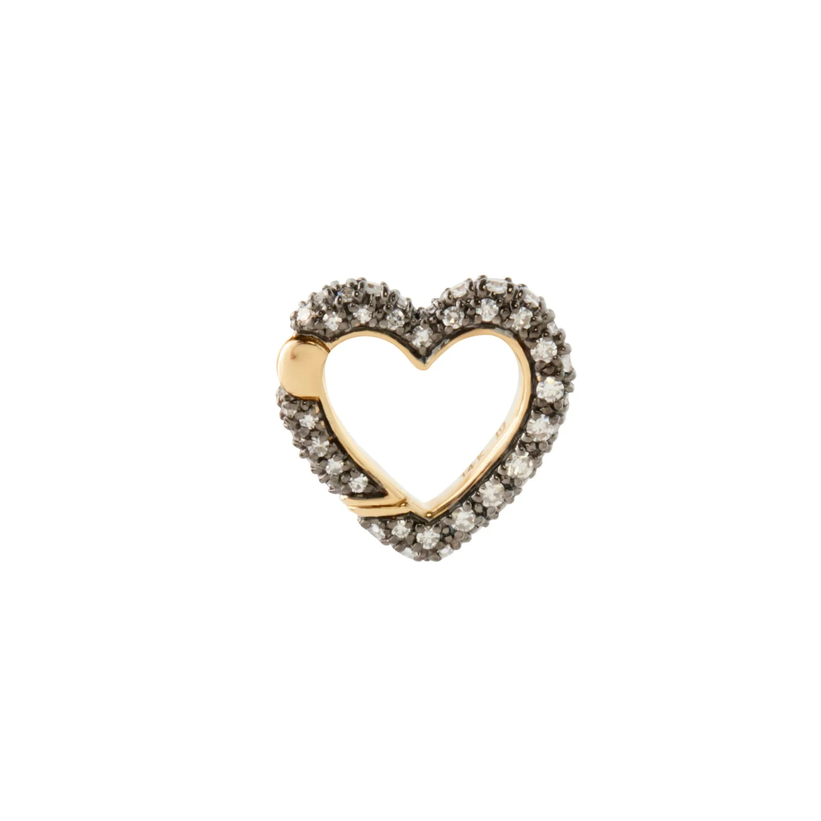 Heart Shape Charm Lock Pendant With CZ Brass Metal Fashion Jewelry for gift