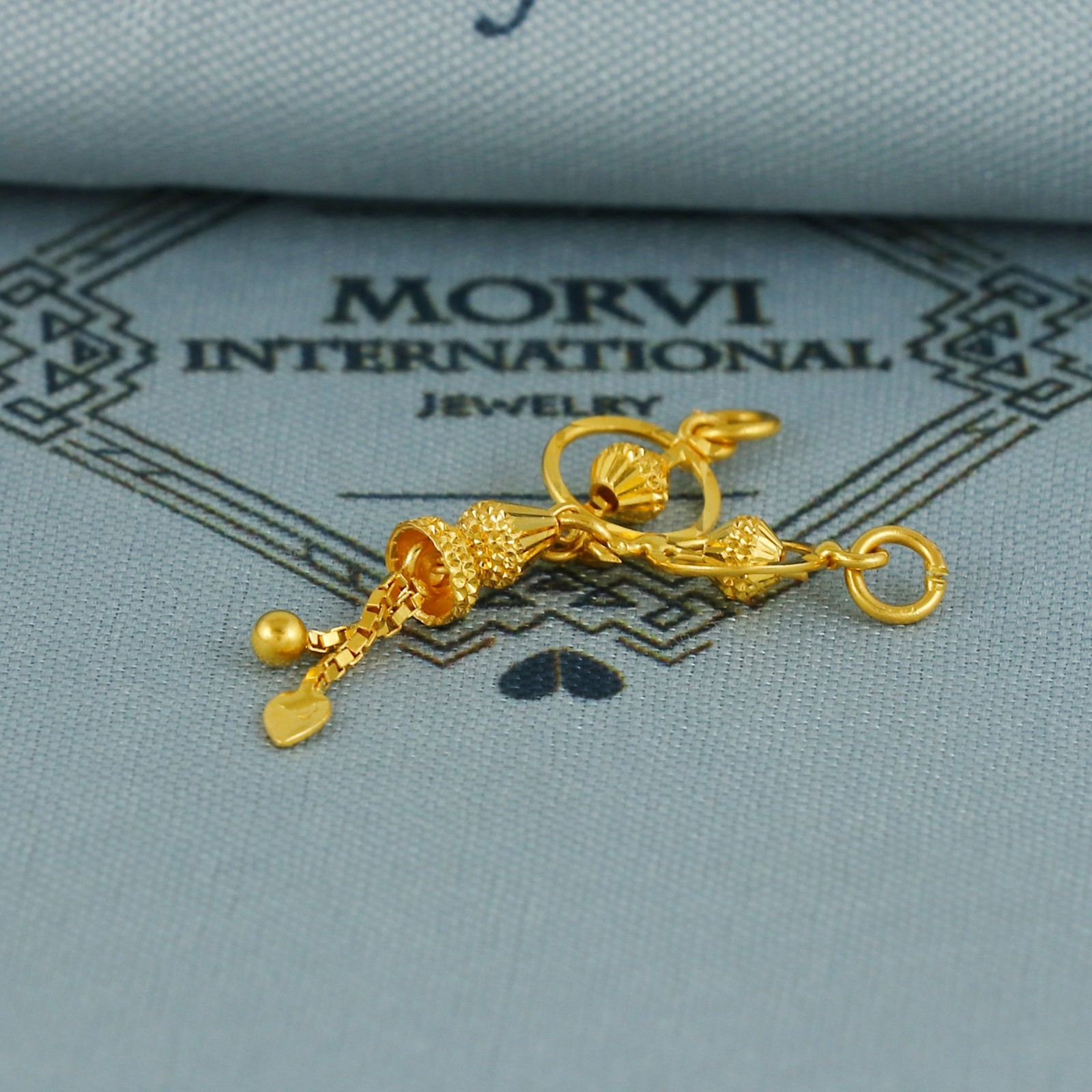 NEW Morvijewels 22K 916 Pure Gold Delicate Design Mangalsutra Pendant Charm