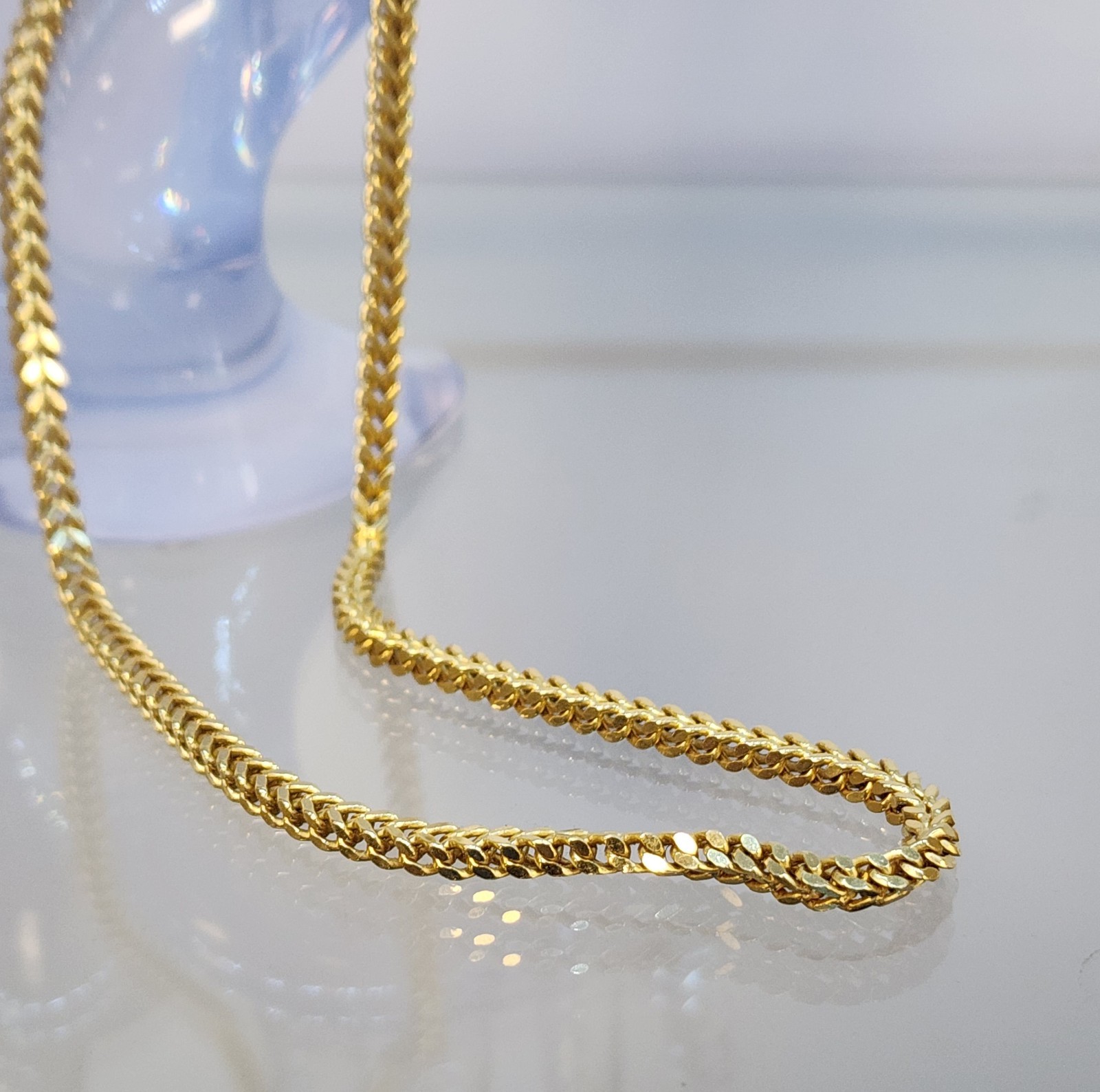 NICE 15.7g Weight 14K Yellow Gold Box Chain 20″ Necklace