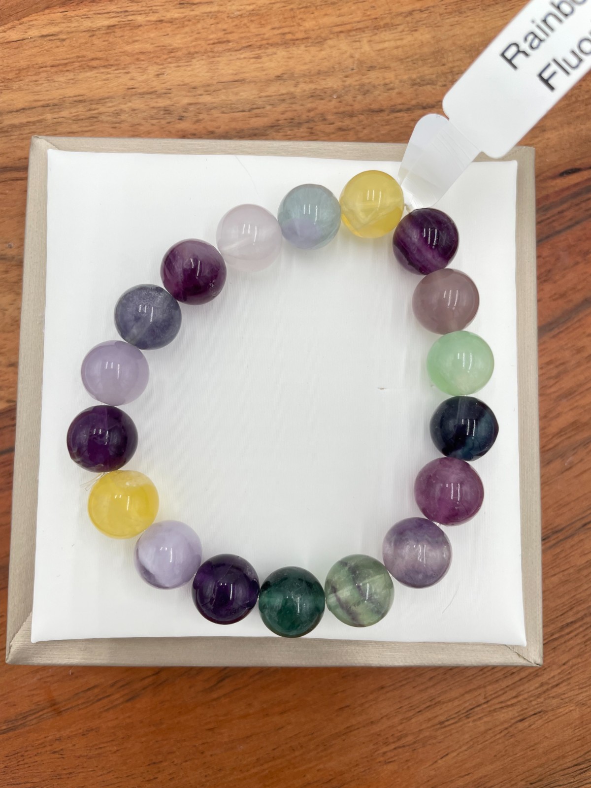 Lot 10 Pcs Mix 6-12mm Natural Crystal Elastic Round Bead Bracelet