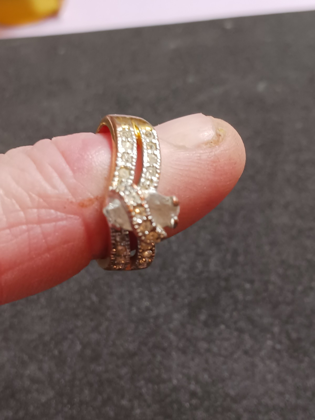 4 Beautiful Rings 3 with no markings 1 stamped M with a Trademark Nice