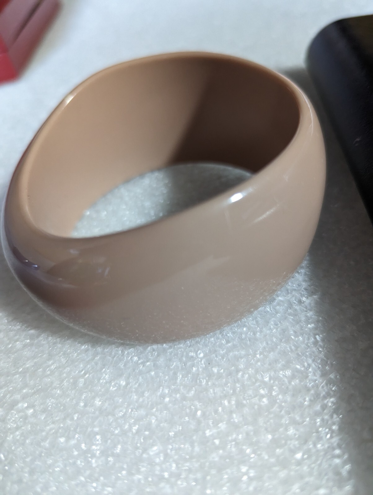 Chunky Wide BOHO Bracelet Bangle Nude Asymmetrical 69g Wide 27-37mm