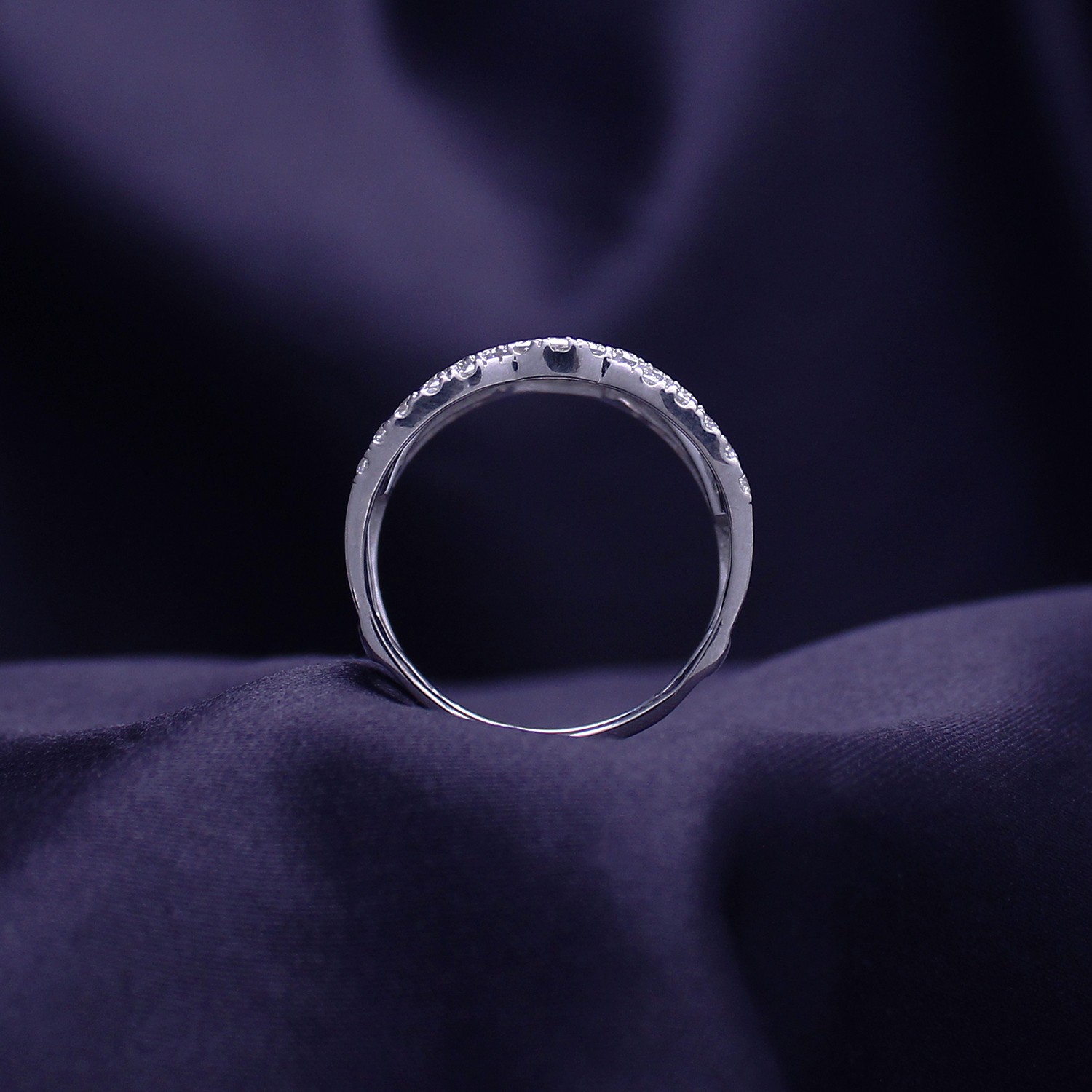 1.00 Ct.Double Infinity Ring Guard Enhancer in 925 Silver with
