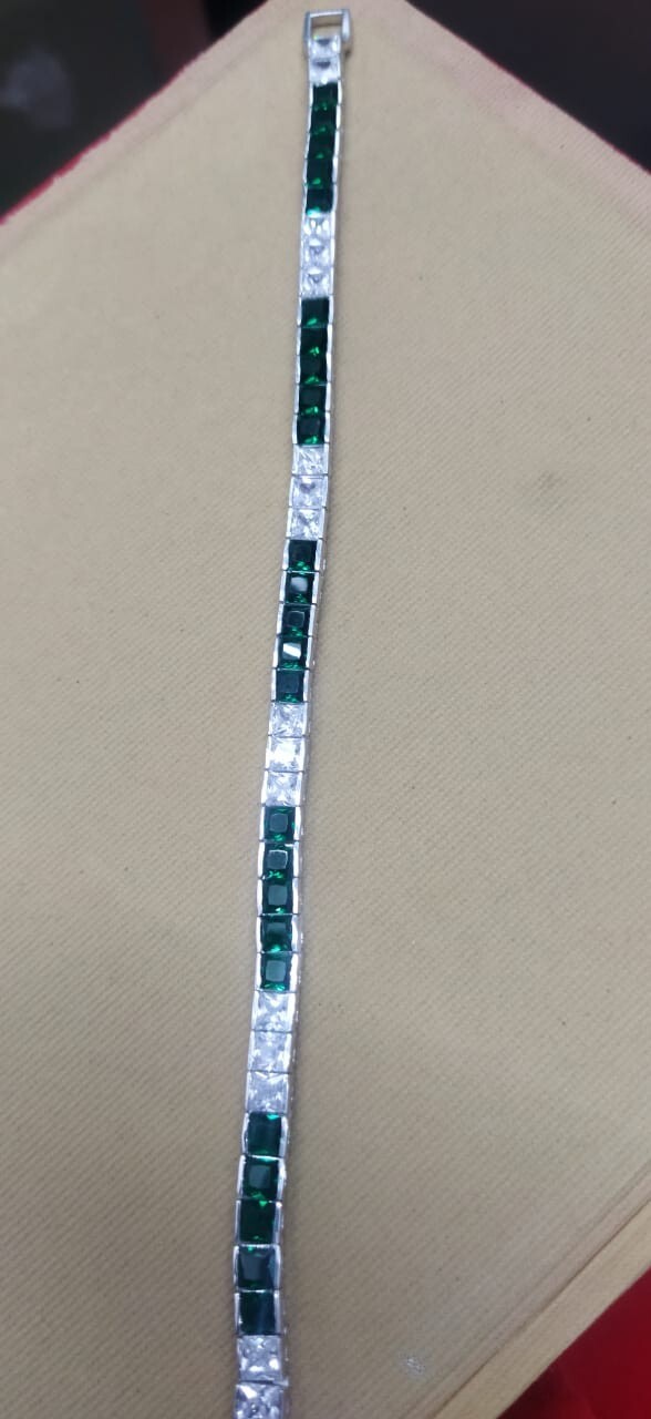 12.0ct Lab Created simulated Diamond Tennies Bracelet In 14 k White Gold Plated