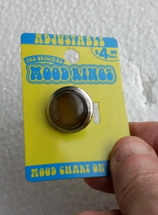 Lot Of 2 – Adjustable Orig Color Change Mood Ring NOS Vintage Fashion Jewelry