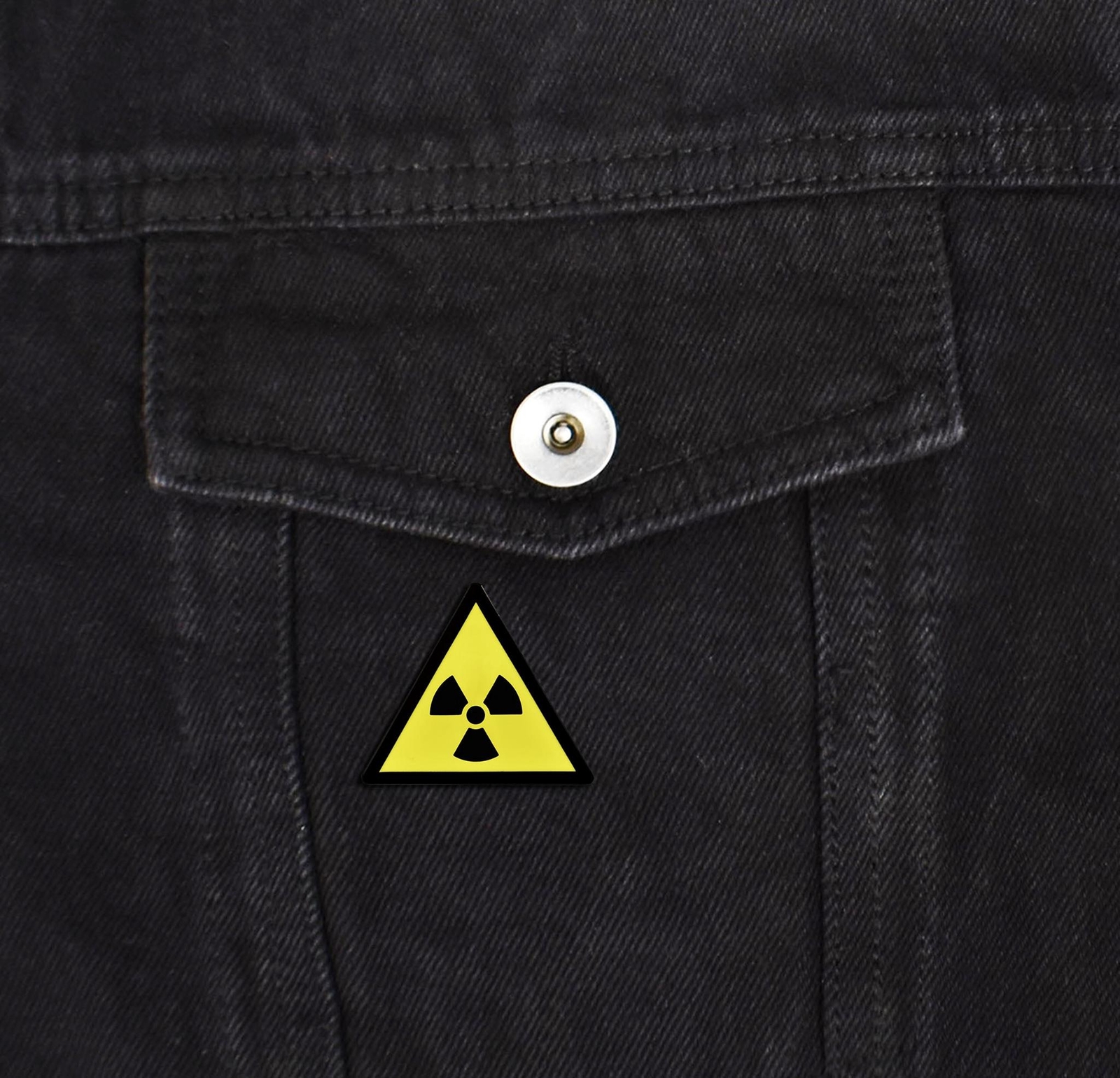 Radiation Warning Sign Enamel Pin