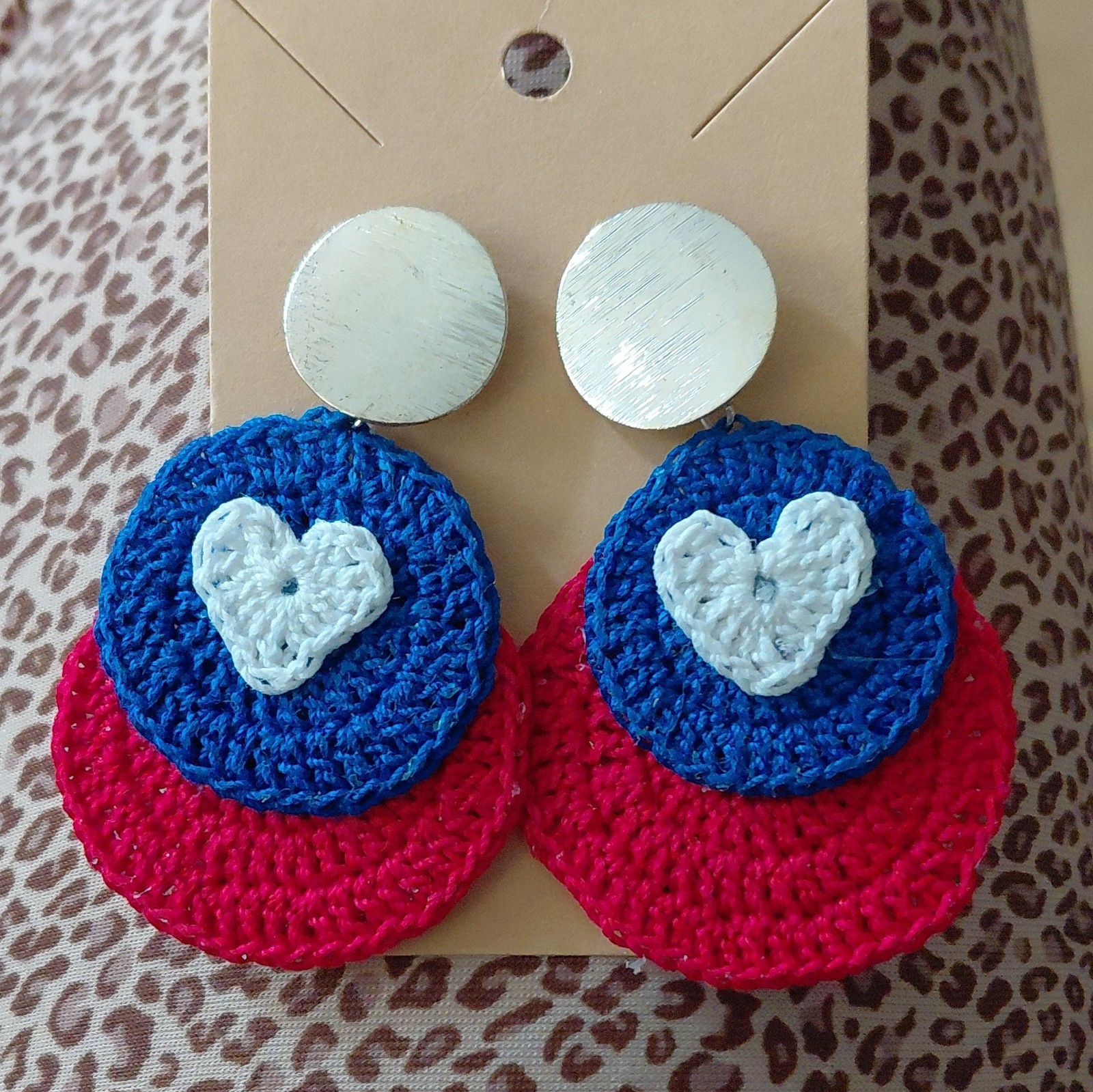 Acrylic Heart Dangle/Drop Earrings Multicolor Love Theme Butterfly Back