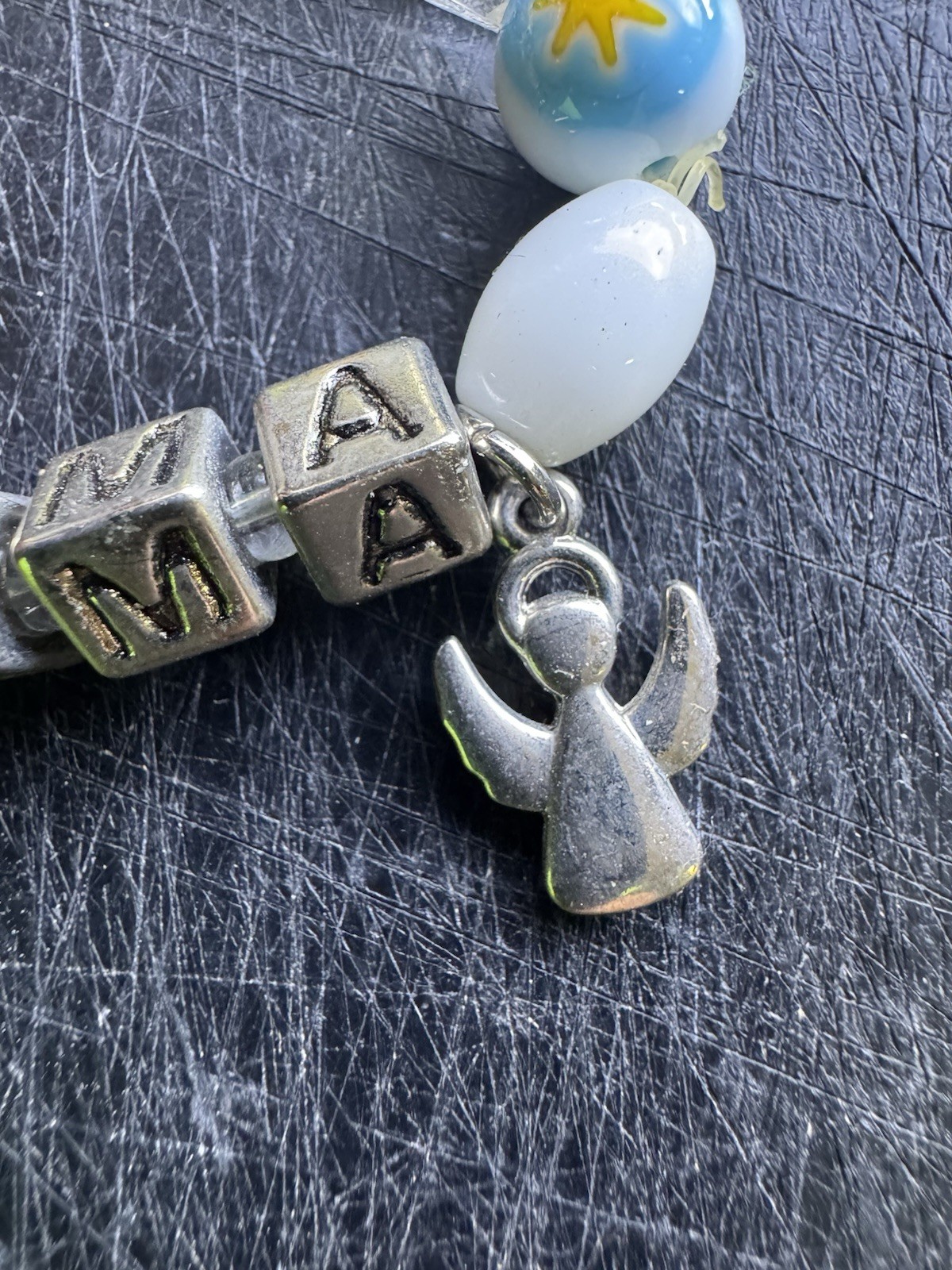 Roman Inc Bracelet I Love You Grandma I❤️UGMA Beaded With Angel Sun Charm