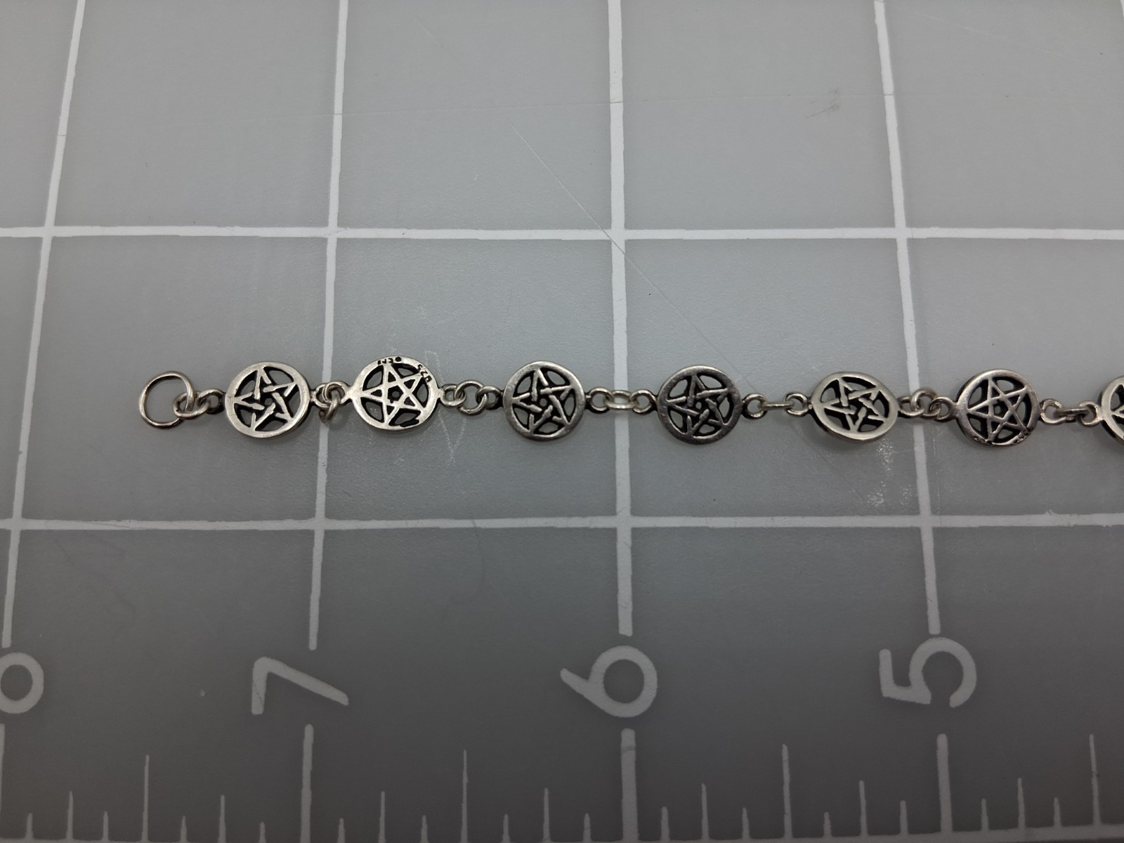 Pentagram 5 Pointed Star Bracelets 92.5 Sterling Silver Jewelry