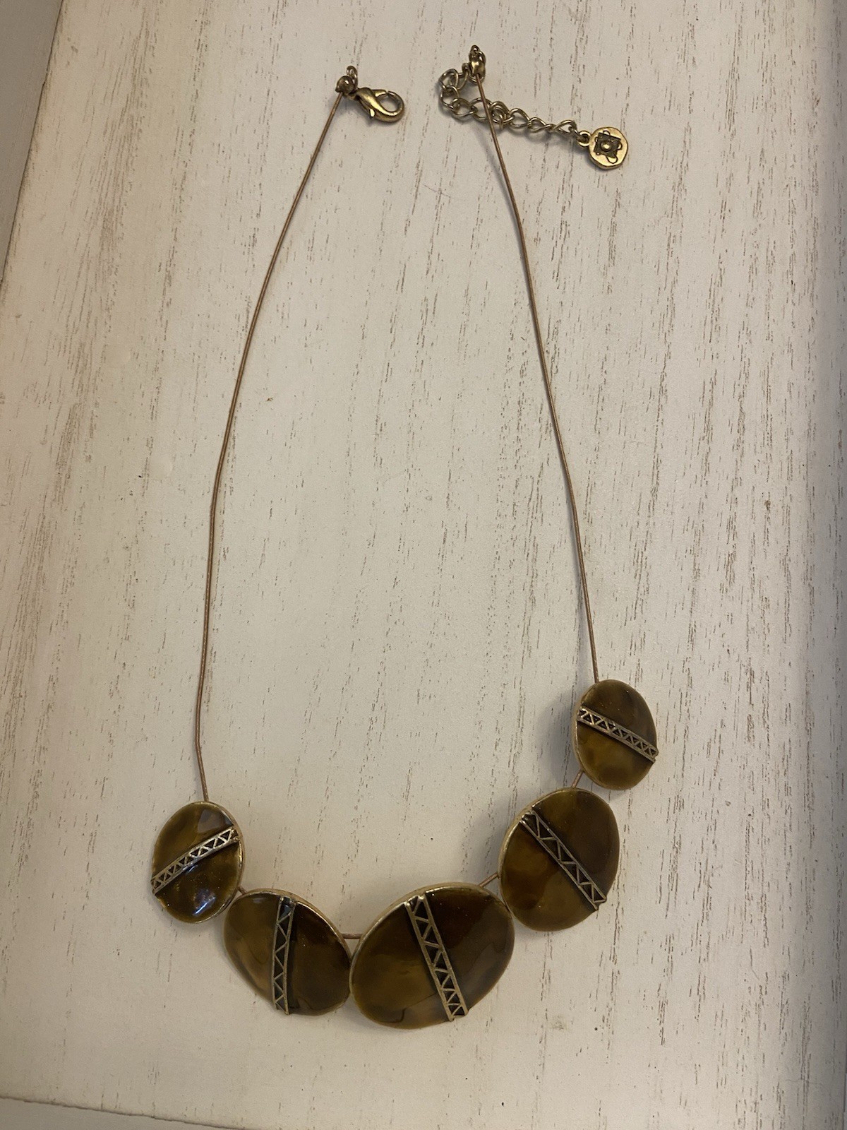 Ikita Necklace Copper Gold Tone 16 Inch Branded