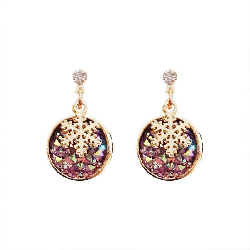 Fashion Women Girl Lady Colorful Crystal Alloy Ear Stud Earrings Jewelry