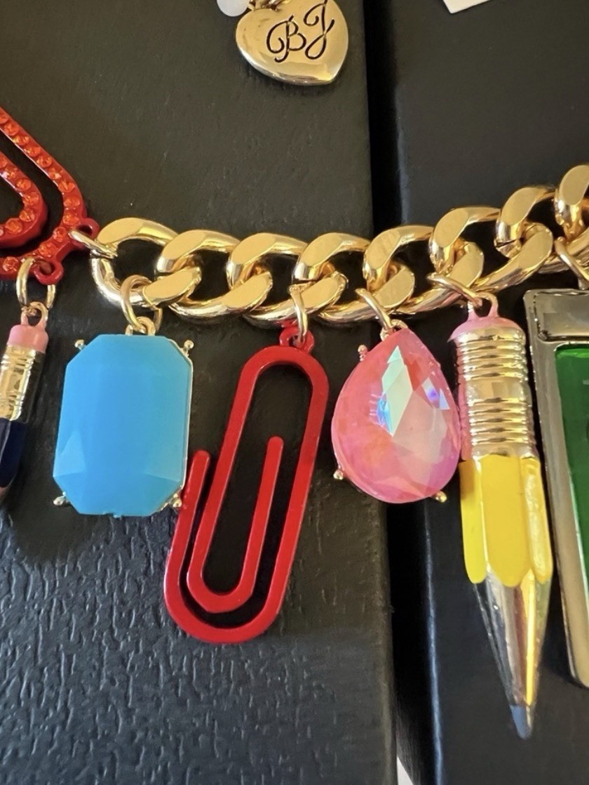 Betsey Johnson Necklace Statement Colorful Charm Back To School NWT