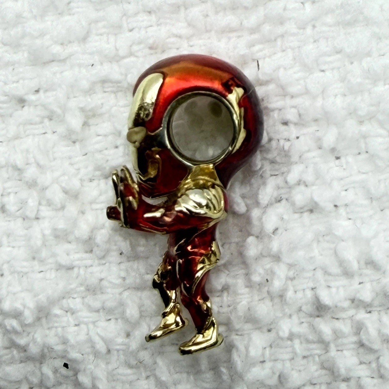 Pandora Marvel Avengers Iron Man Charm 760268C01 Red Enamel Gold Plated – READ