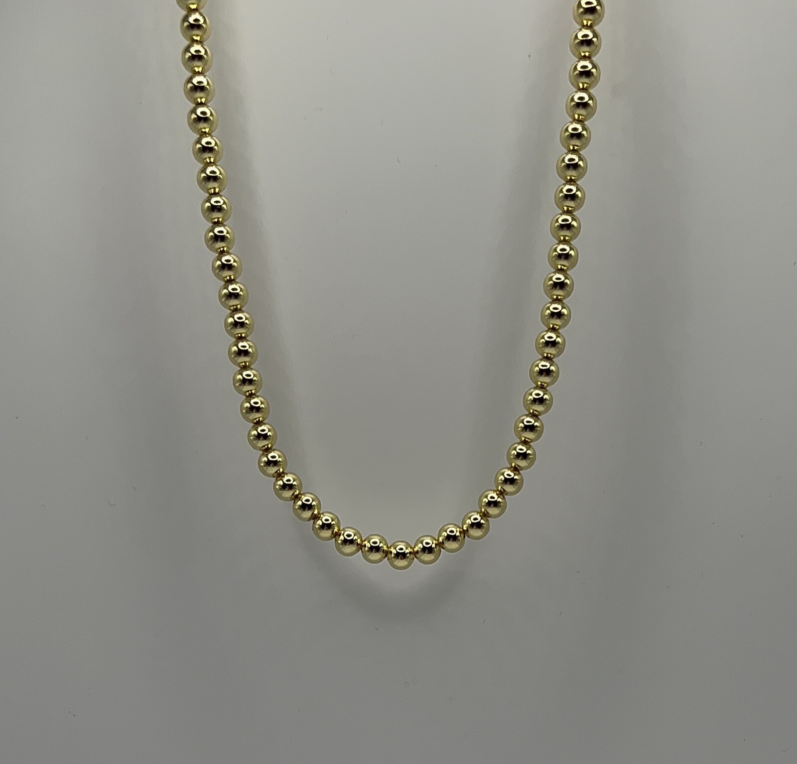 Gold Bead Necklace #17