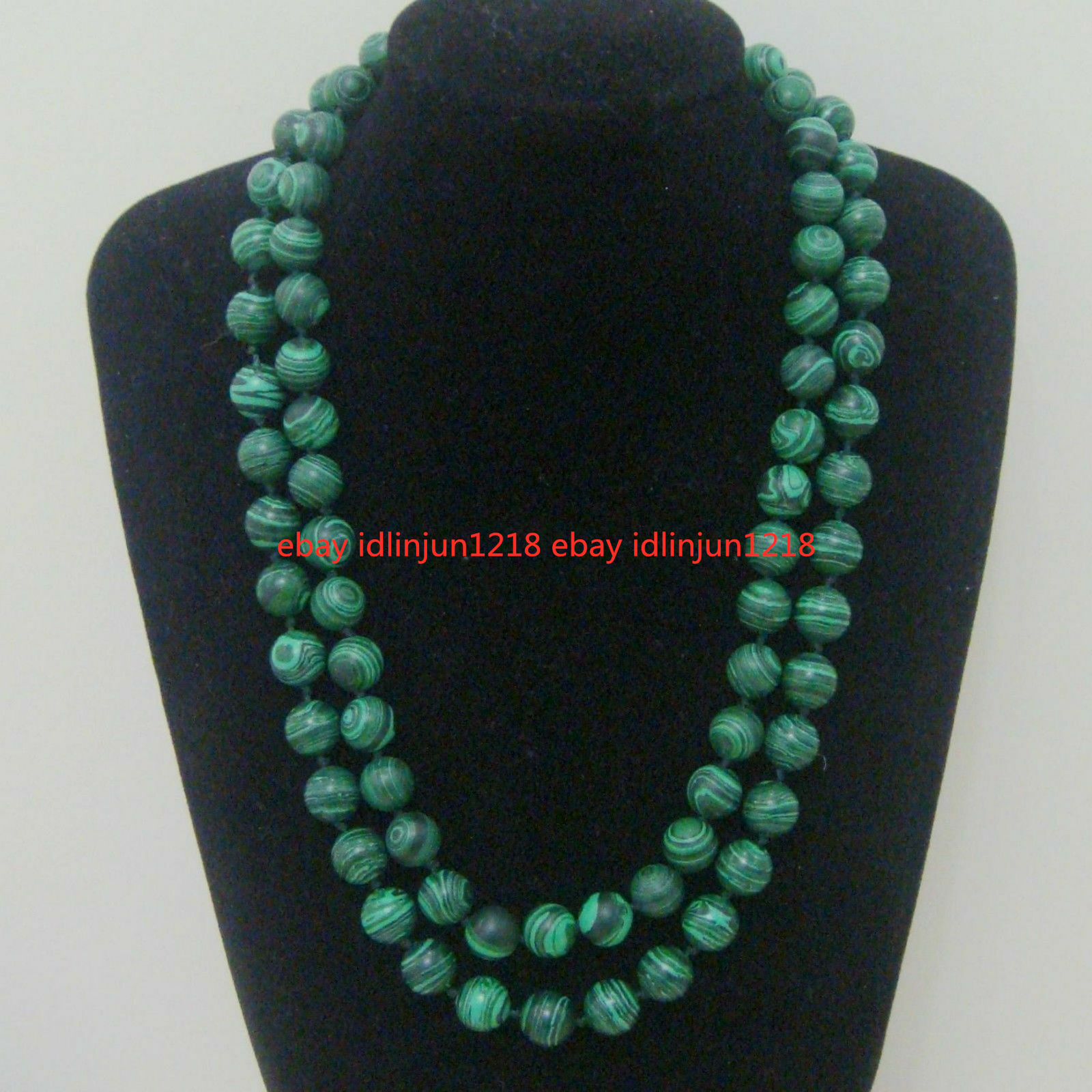 8MM 10mm 12mm Green Malachite Gemstone Round Beads Necklace 18-36” AAA