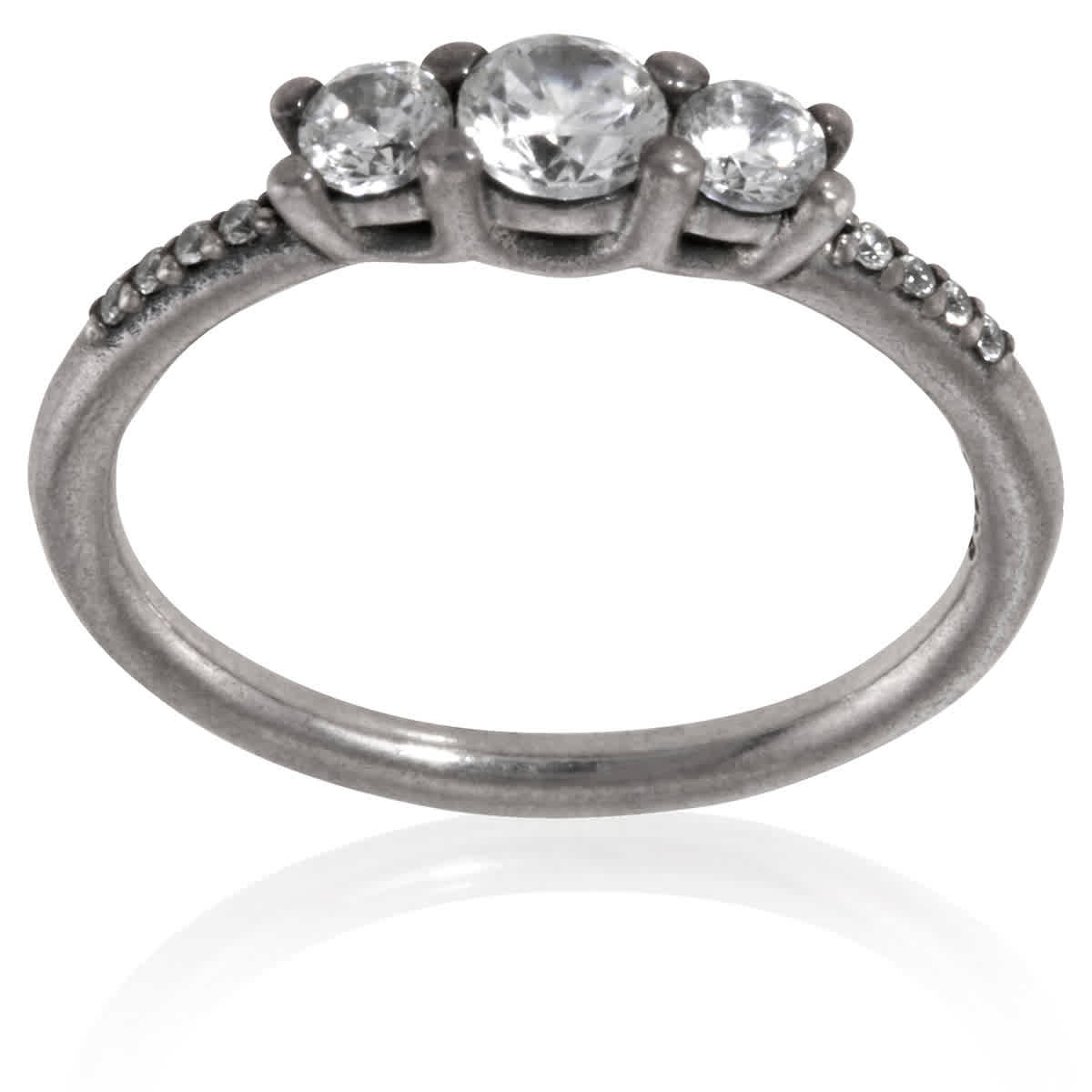 Pandora Clear Three-Stone Ring- Size 50 (5 US)