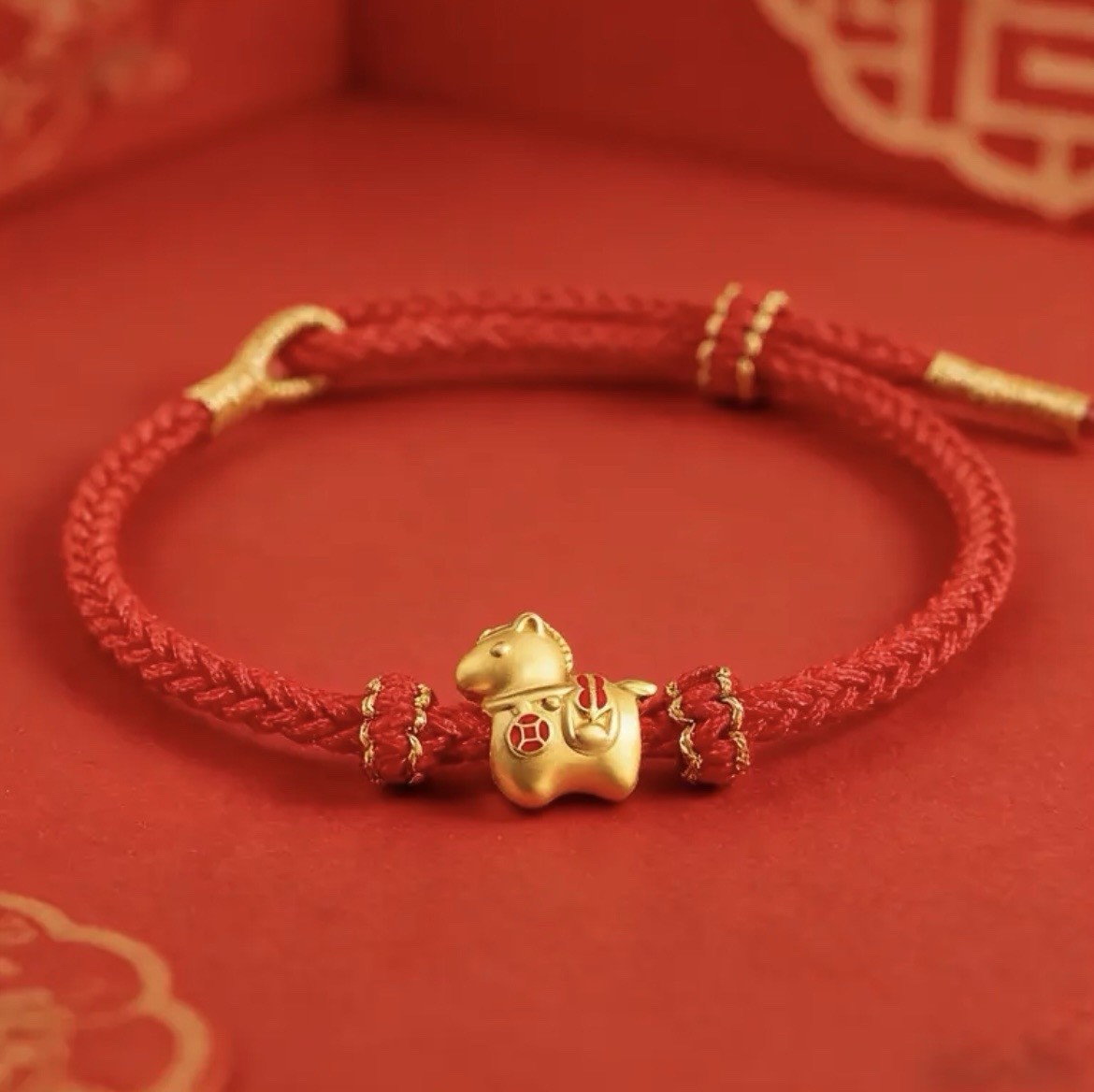 2026 New Year Lucky Good Health Horse Bracelet, Adjustable Chinese Zodiac