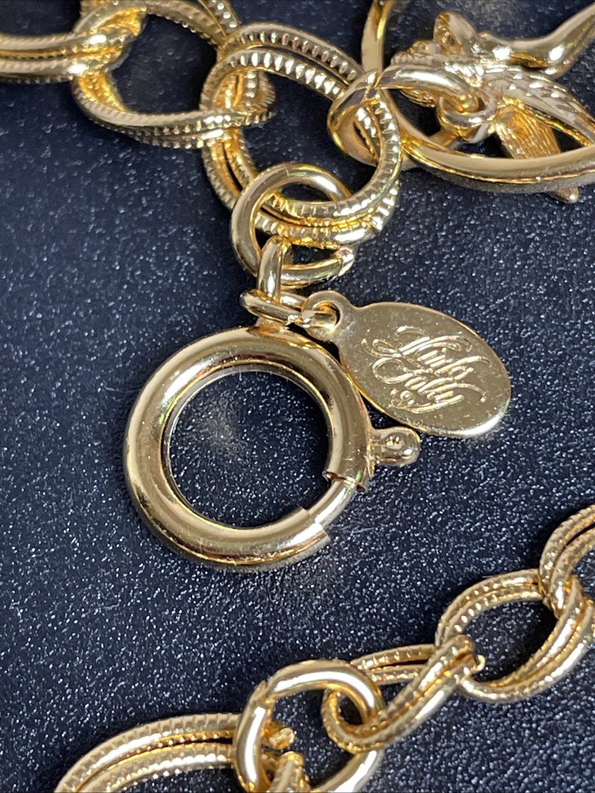 Vintage Kirks Folly Secret of the Seven Angels Rings Bracelet w/ Box AB Crystals