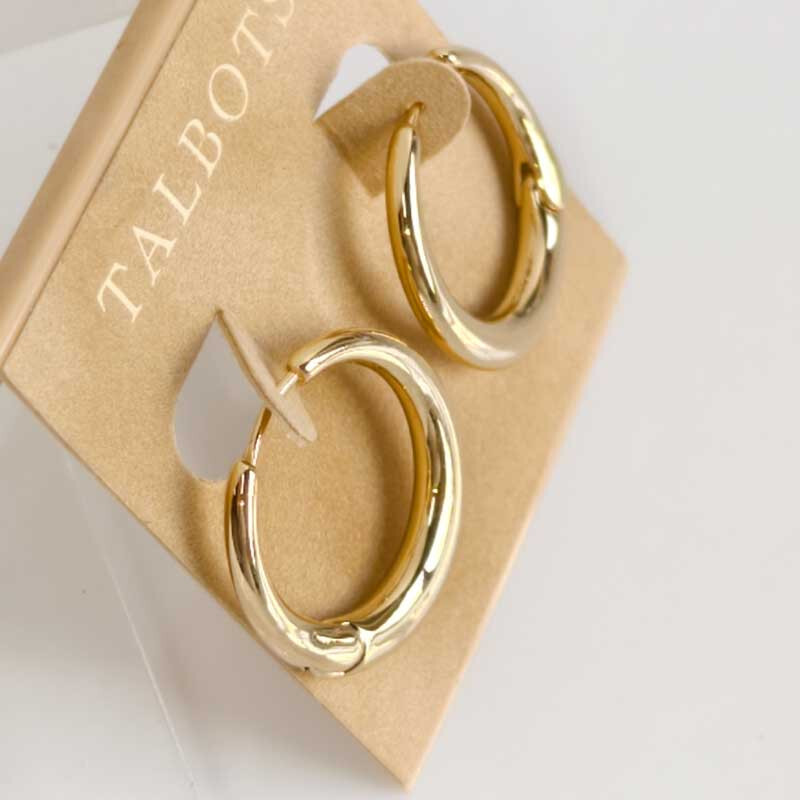 25mm Talbots Minimalist Bold Hoop Earrings Chic Women Versatile Everyday Jewelry